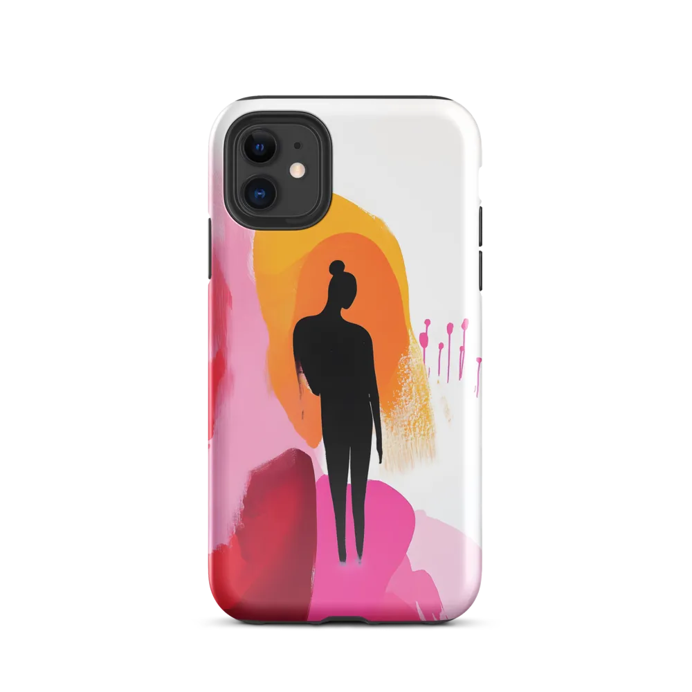 Silhouette in Colorful Abstraction