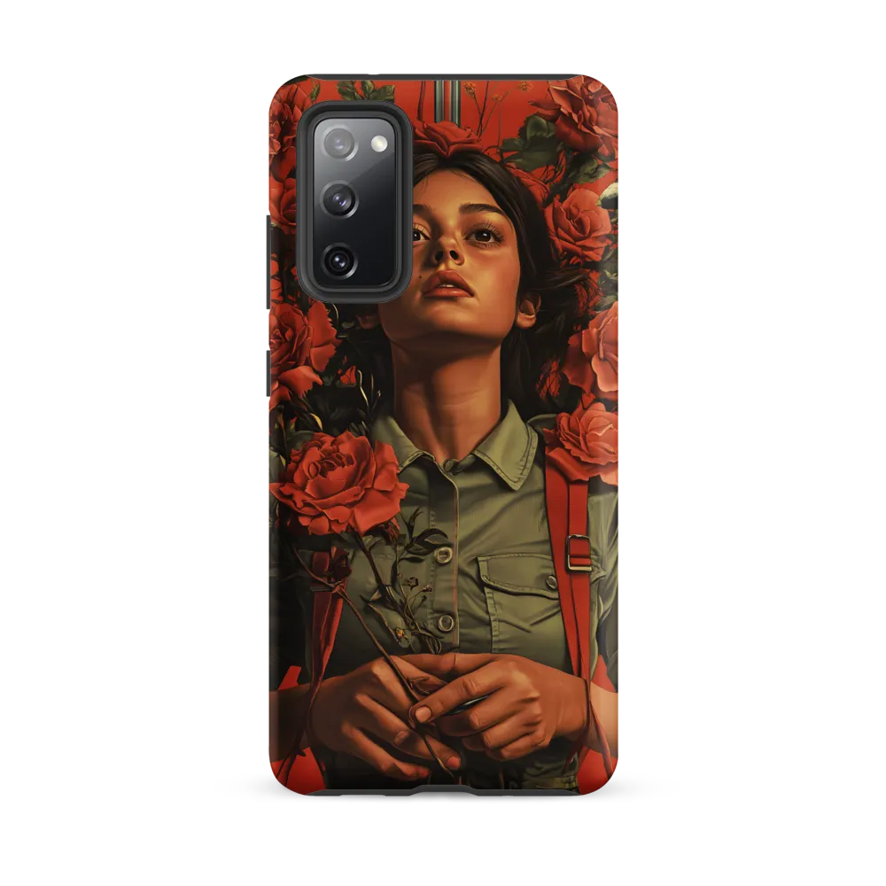 Harmony and Strength: A Portrait Among Roses