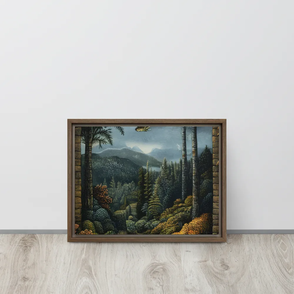 Whispers of the Enchanted Forest | Canvas with Brown Frame | 12″×16″