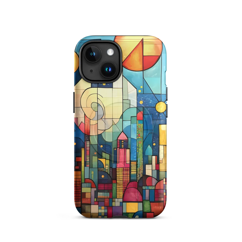 Geometric Harmony: A Vibrant Cityscape
