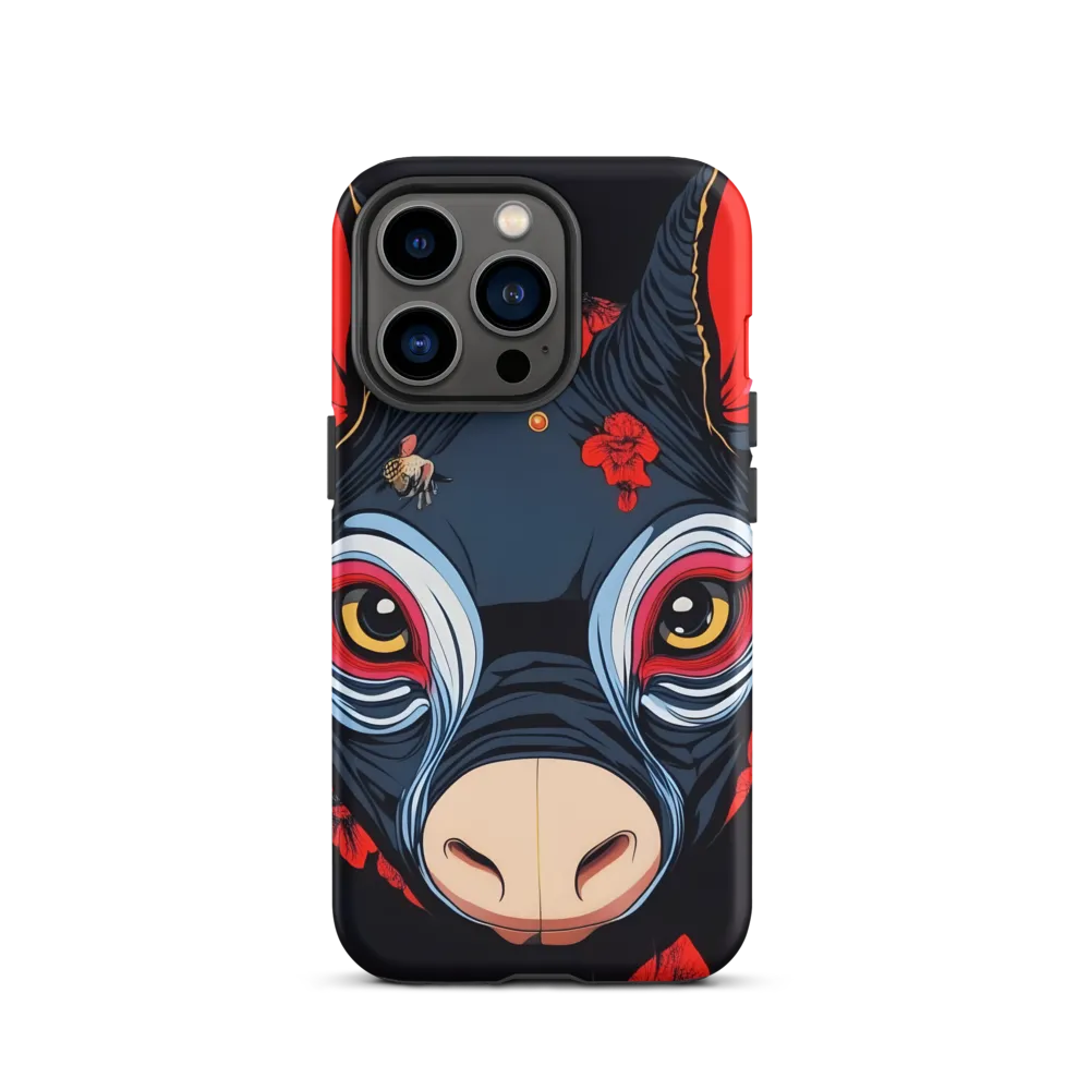 Mystical Bull with Floral Motifs