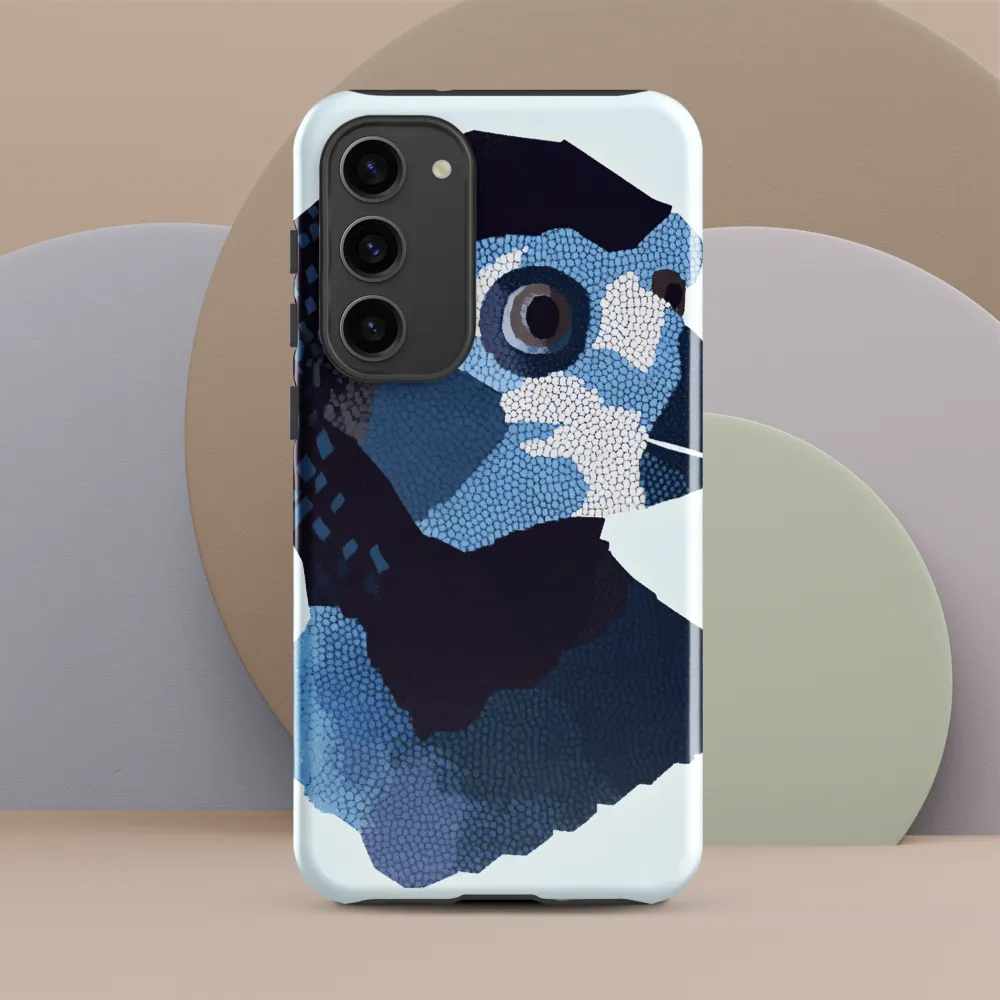 Abstract Avian Portrait in Blue