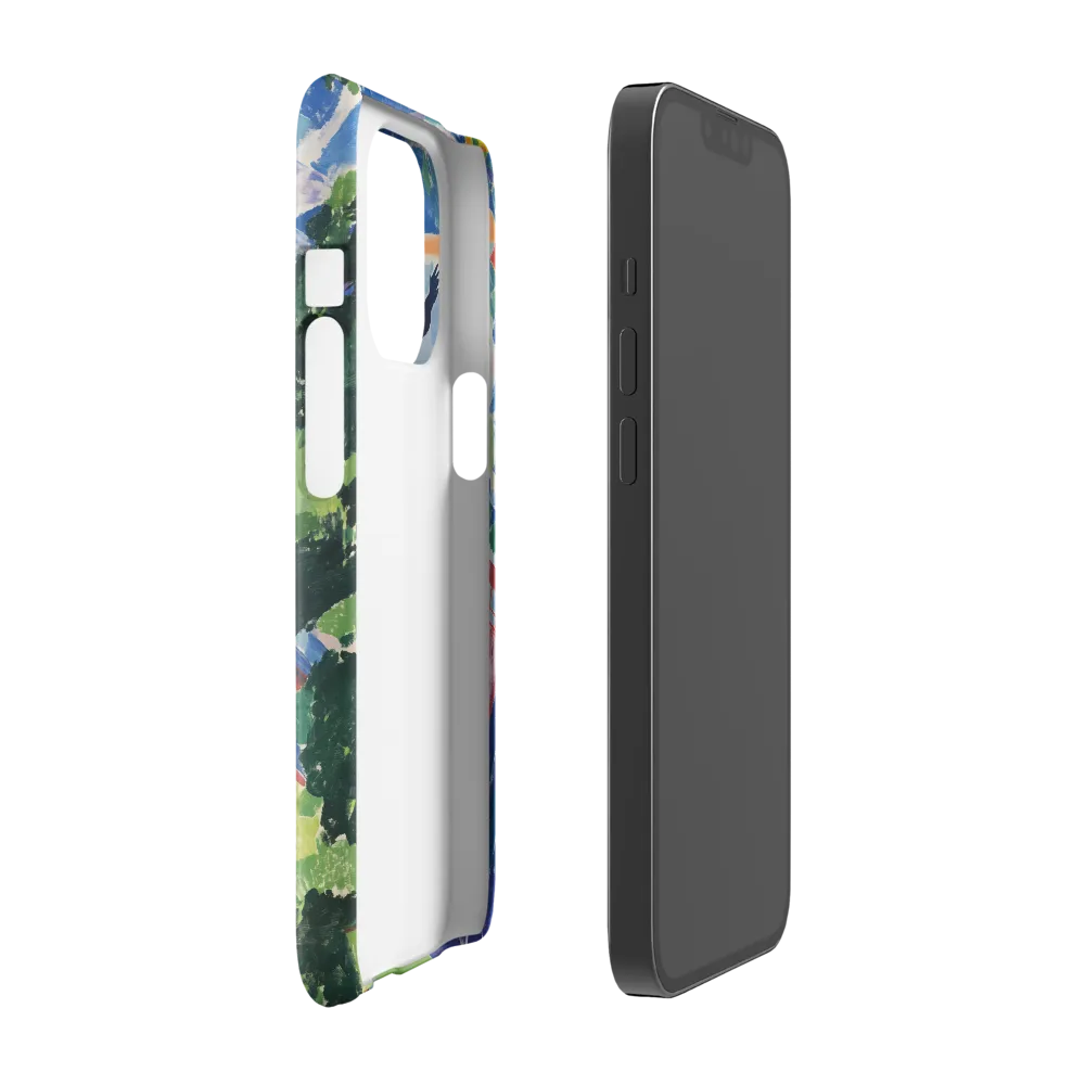 Elysium: A Soaring Figure Amidst Colorful Landscapes | Phone Case |  13 Pro | Snap Case | Glossy