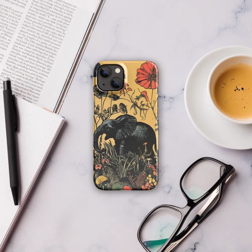 Floral Majesty: The Elephant's Sanctuary | Phone Case |  13 | Snap Case | Glossy
