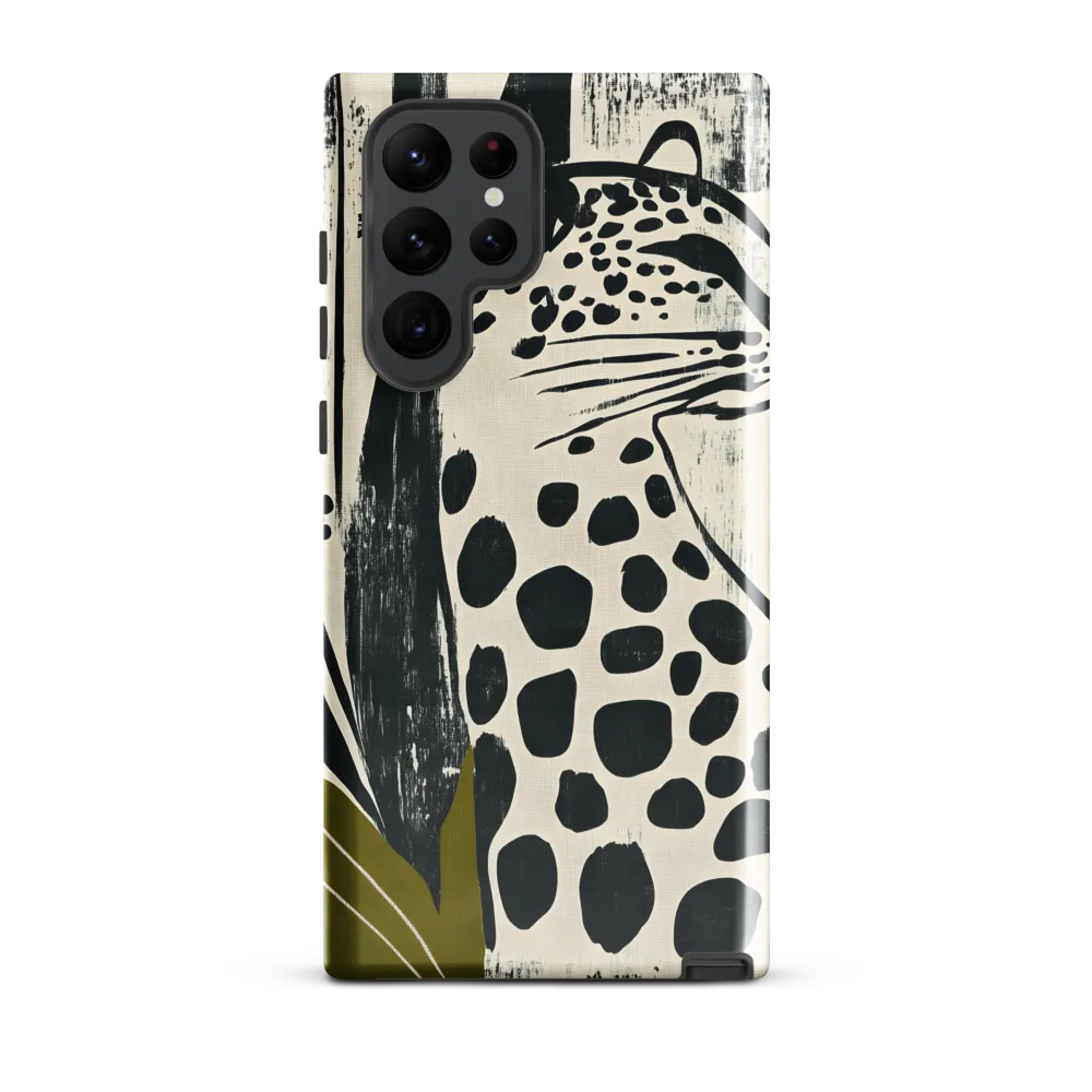Leopard in Silhouette: A Modern Appeal | Phone Case |  S22 Ultra | Tough Case | Glossy