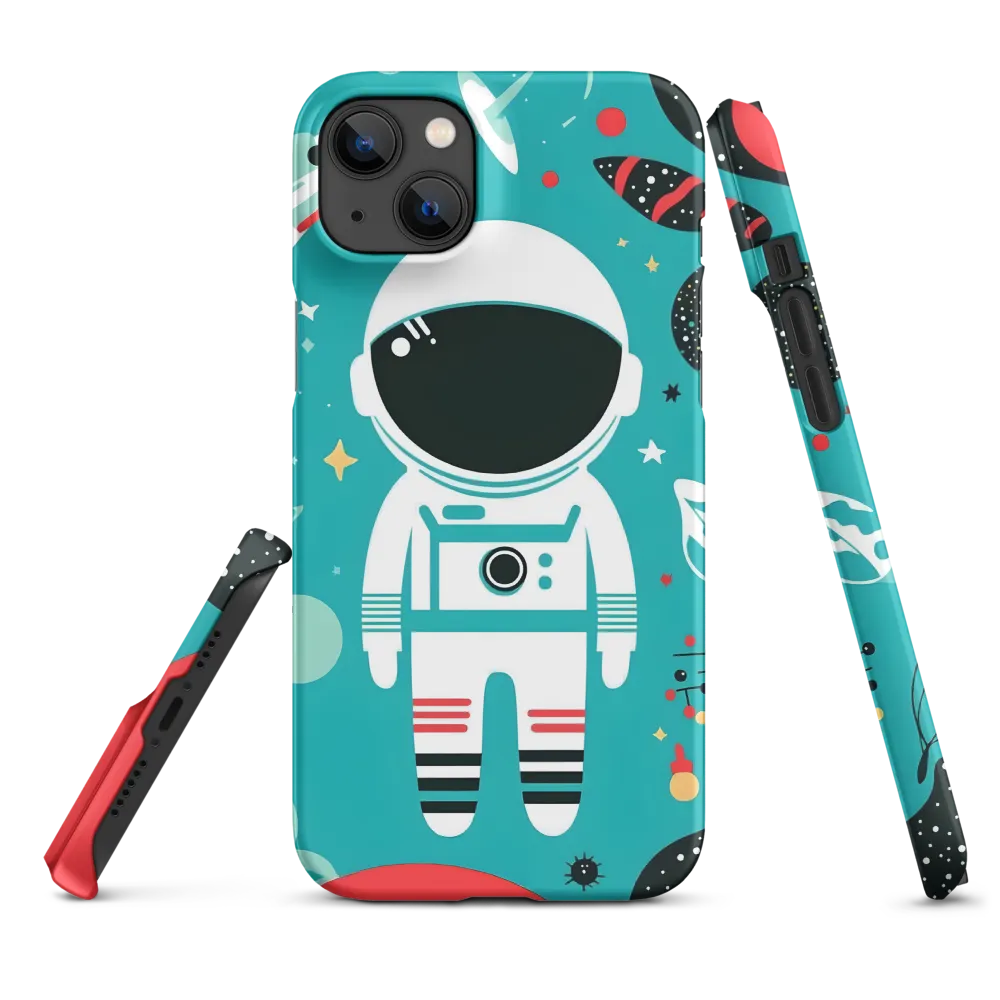 Whimsical Astronaut in Cosmic Wonderland | Phone Case |  14 Plus | Snap Case | Matte