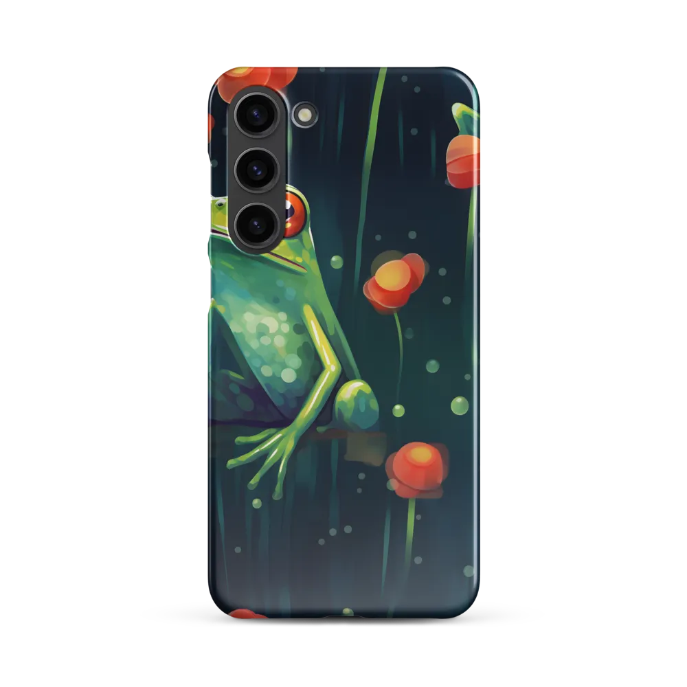 Playful Frogs in a Lush Pond