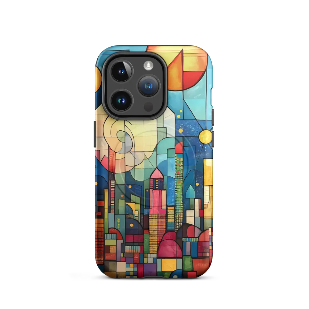 Geometric Harmony: A Vibrant Cityscape