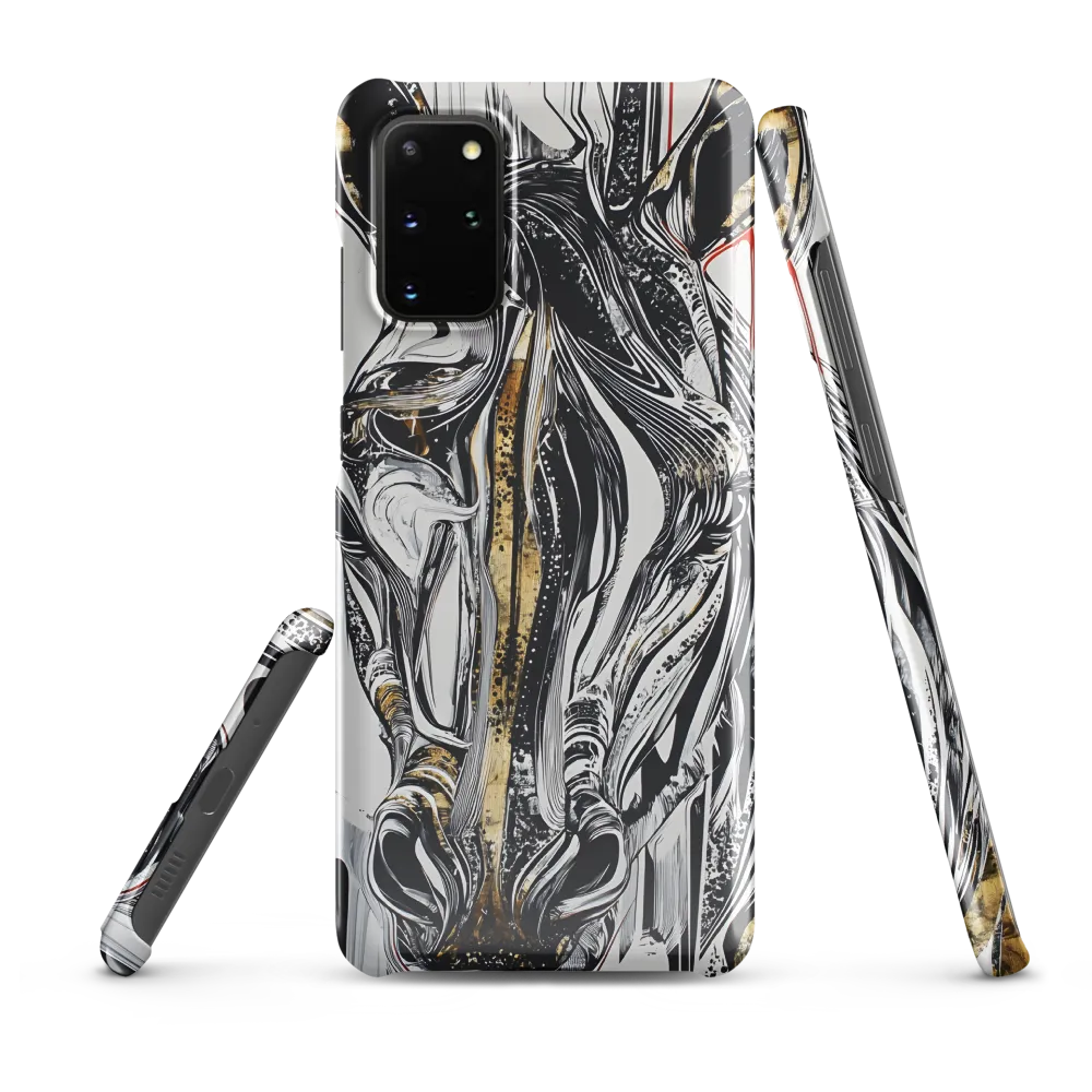 Ethereal Majesty: The Abstract Zebra | Phone Case |  S20 Plus | Snap Case | Glossy