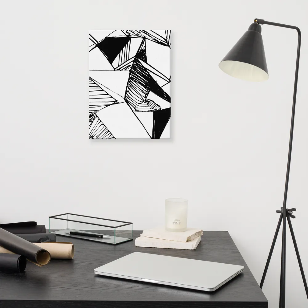 Dynamic Geometry in Ink | Canvas | 12″×16″