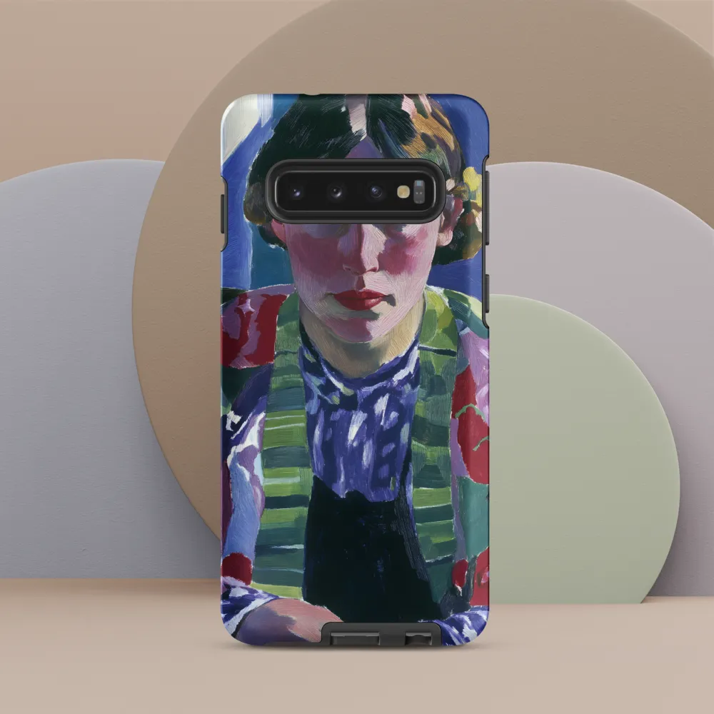 Vibrant Gaze: A Modernist Portrait