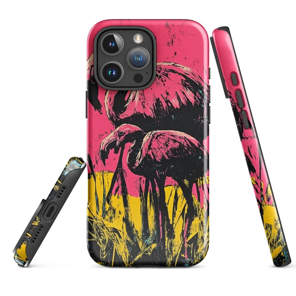 Flamingo Duet: A Pop Art Expression