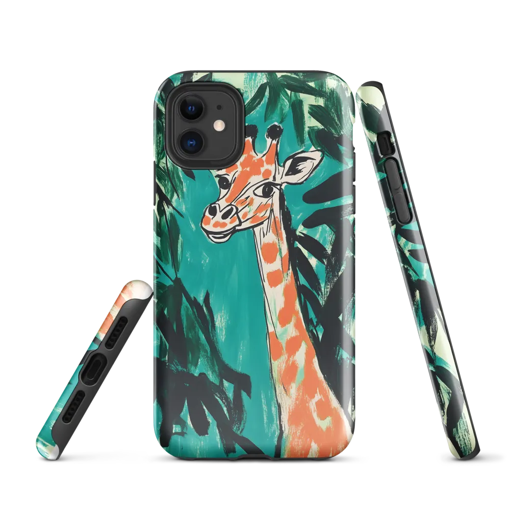 Curious Giraffe in Lush Greenery | Phone Case |  11 | Tough Case | Glossy