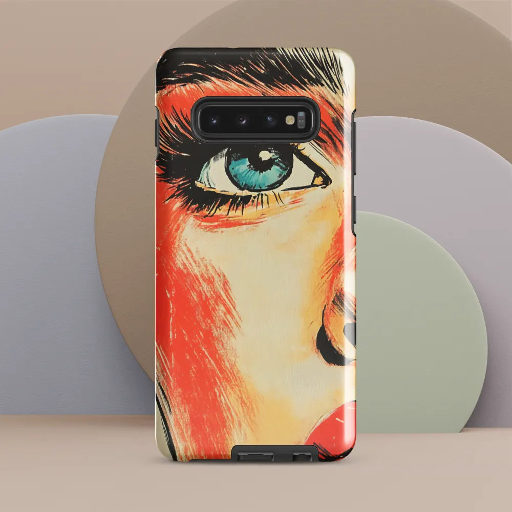 Intense Gaze: A Pop Art Portrait | Phone Case |  S10 Plus | Tough Case | Glossy