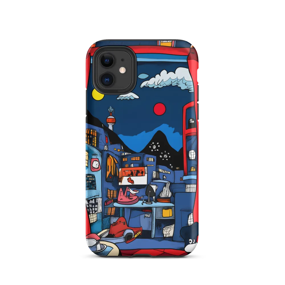 Whimsical Cityscape at Night