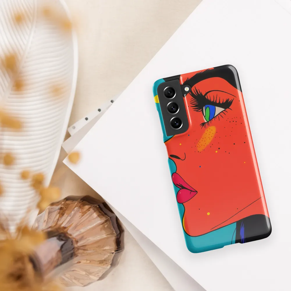 Vibrant Feminine Profile in Pop Art