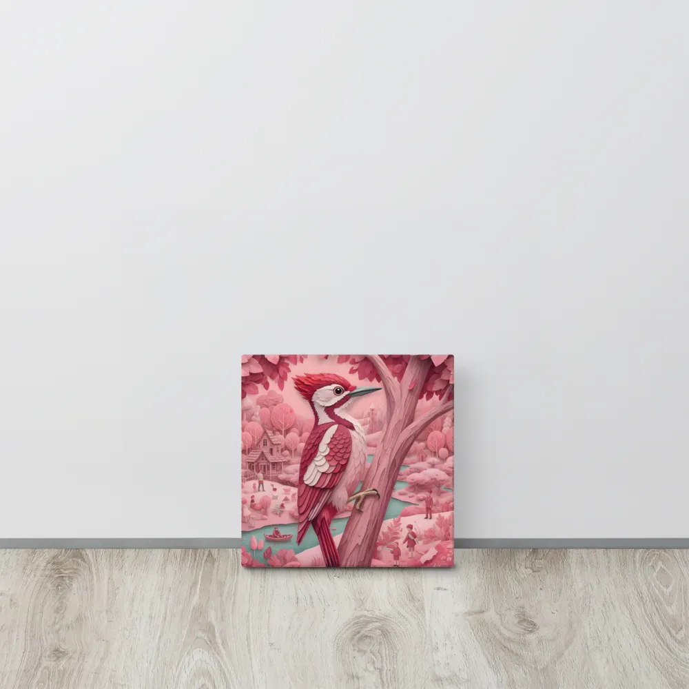 Rosewood Woodpecker 
 Canvas | 10″x 10″