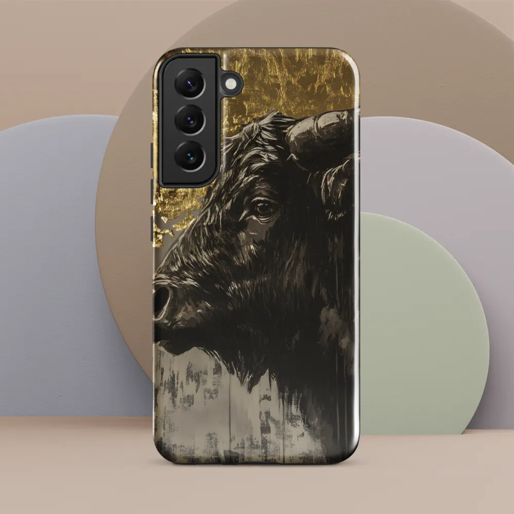 Majestic Bull Against the Golden Horizon