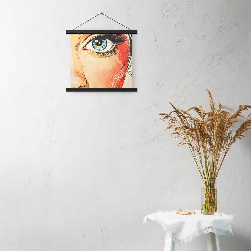 Gaze of Emotion | Poster With Black Wood Hanger | 14″×14″