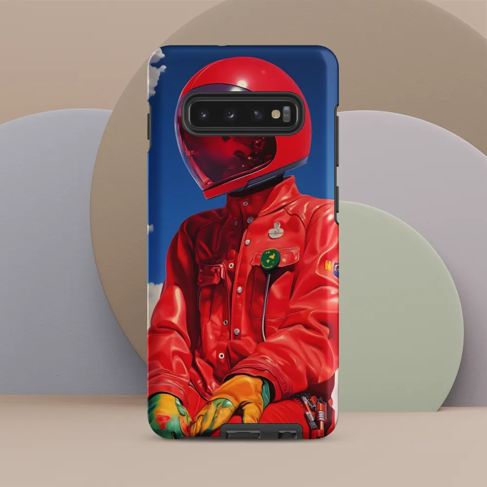 Astronaut in Crimson | Phone Case |  S10 Plus | Tough Case | Matte