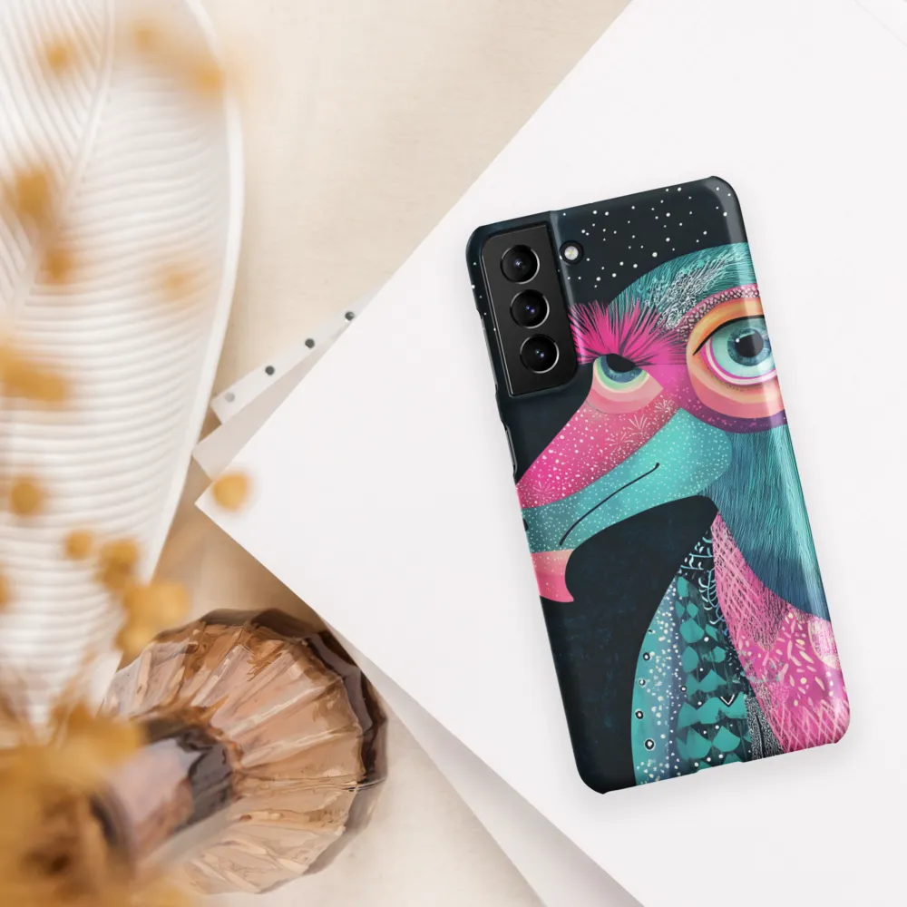 Whimsical Vulture: A Dance of Colors | Phone Case |  S21 Plus | Snap Case | Matte