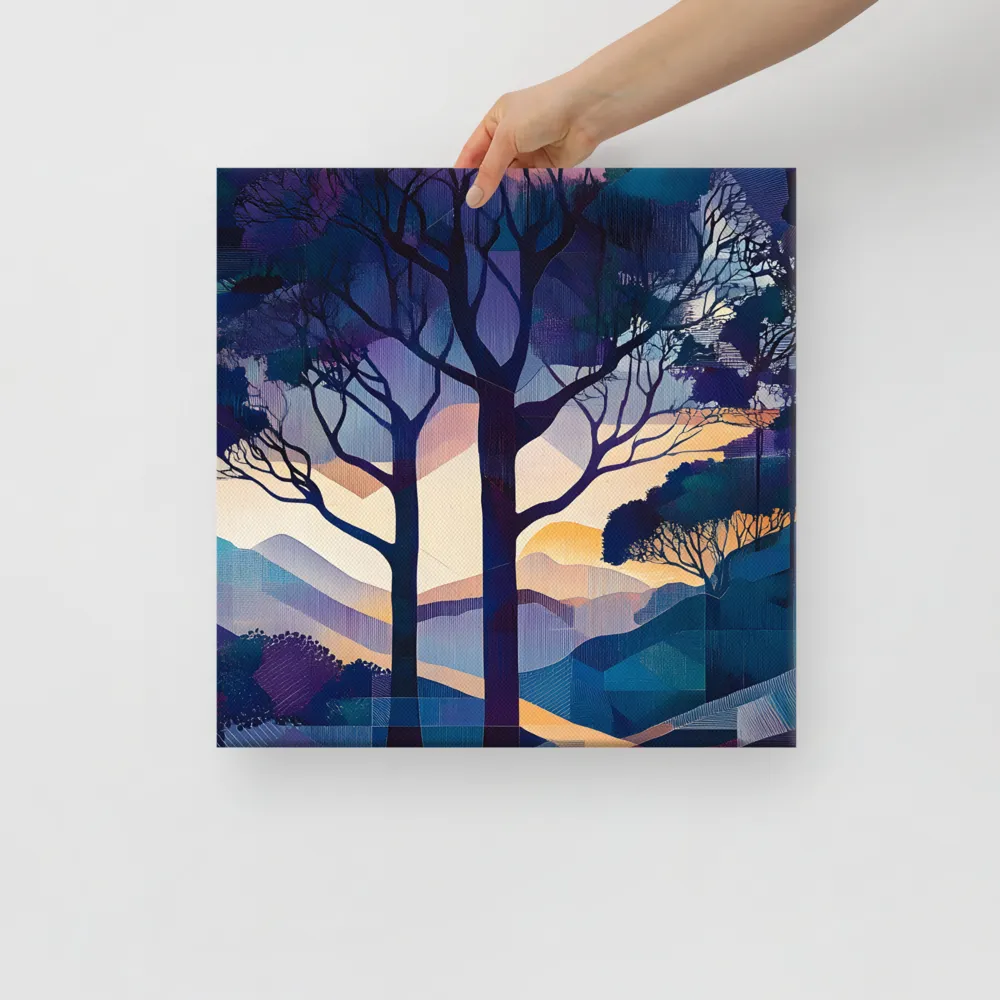 Tranquil Geometry: A Journey Through Color | Canvas | 16″×16″