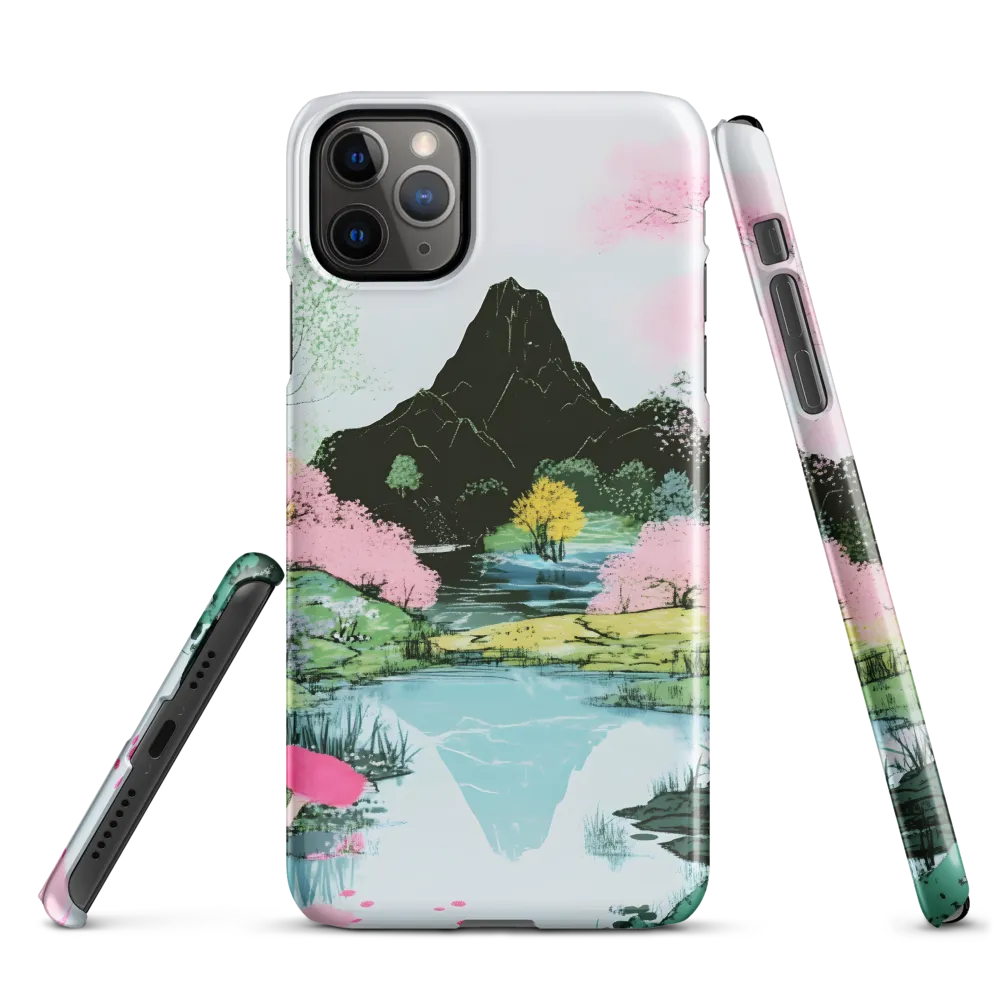 Tranquil Reflections: A Serene Landscape | Phone Case |  11 Pro Max | Snap Case | Glossy