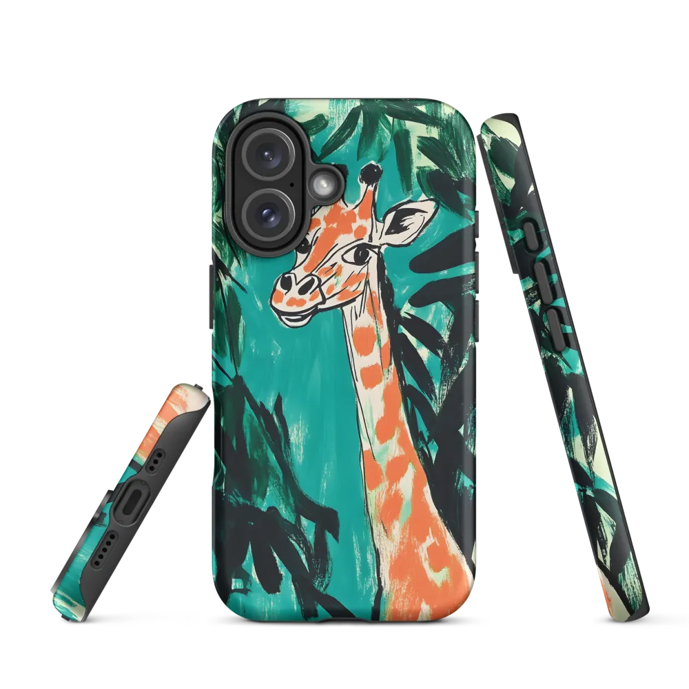 Curious Giraffe in Lush Greenery | Phone Case