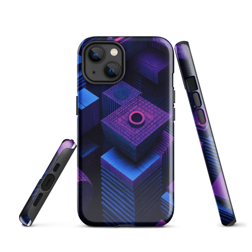 Geometric Dreams in Blue and Purple