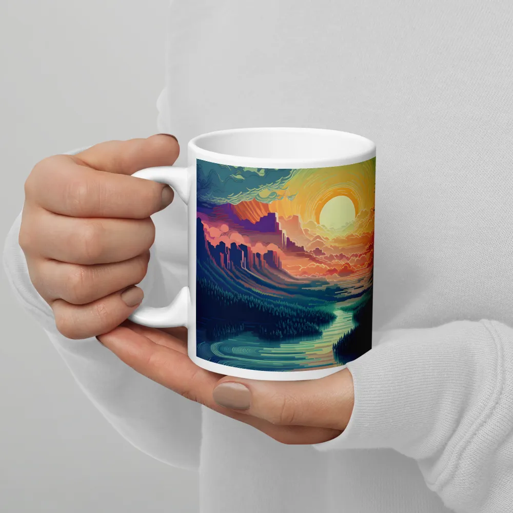 Elysium at Dusk | Mug with White inside | 11 oz