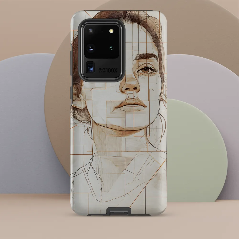 Geometric Serenity: A Minimalist Portrait