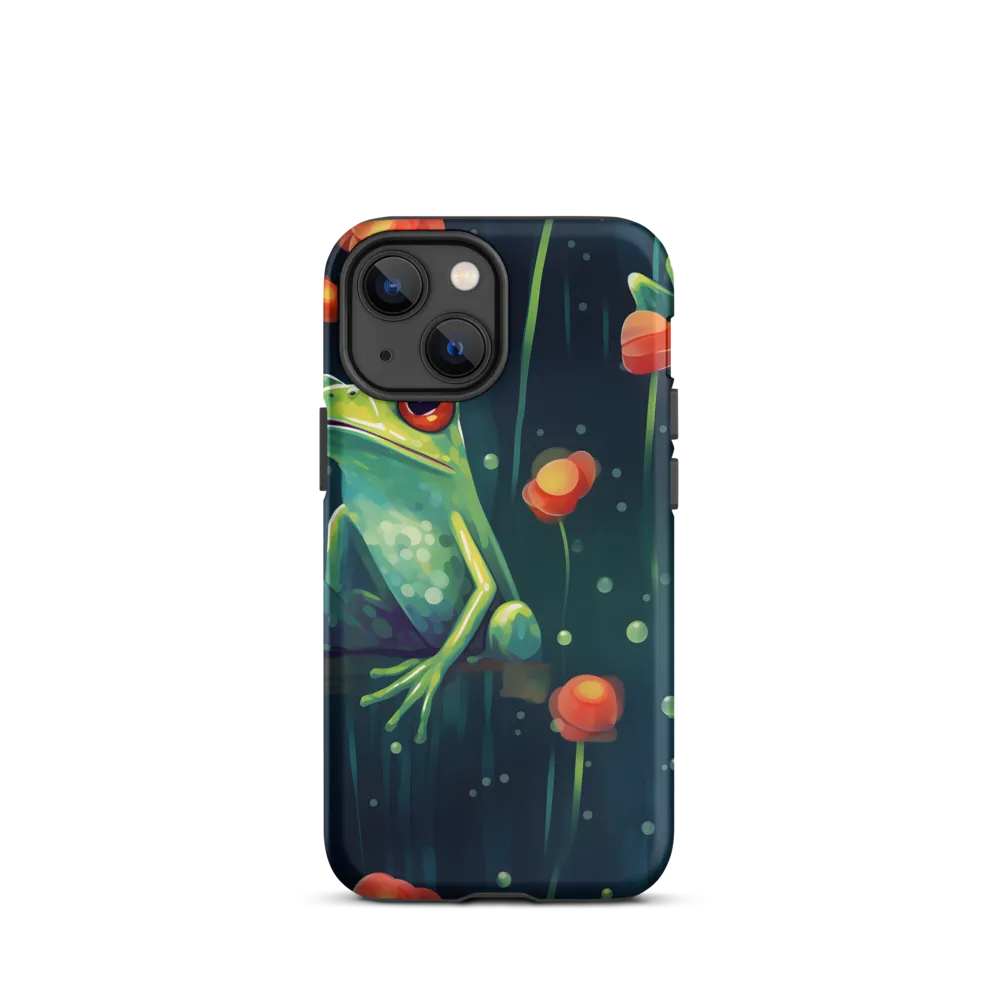 Playful Frogs in a Lush Pond