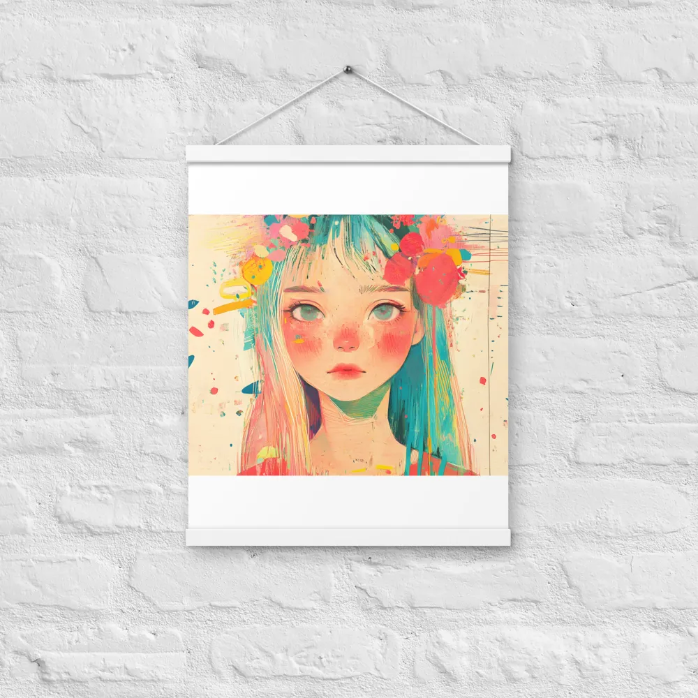 Whimsical Blossom | Poster With White Wood Hanger | 16″×20″