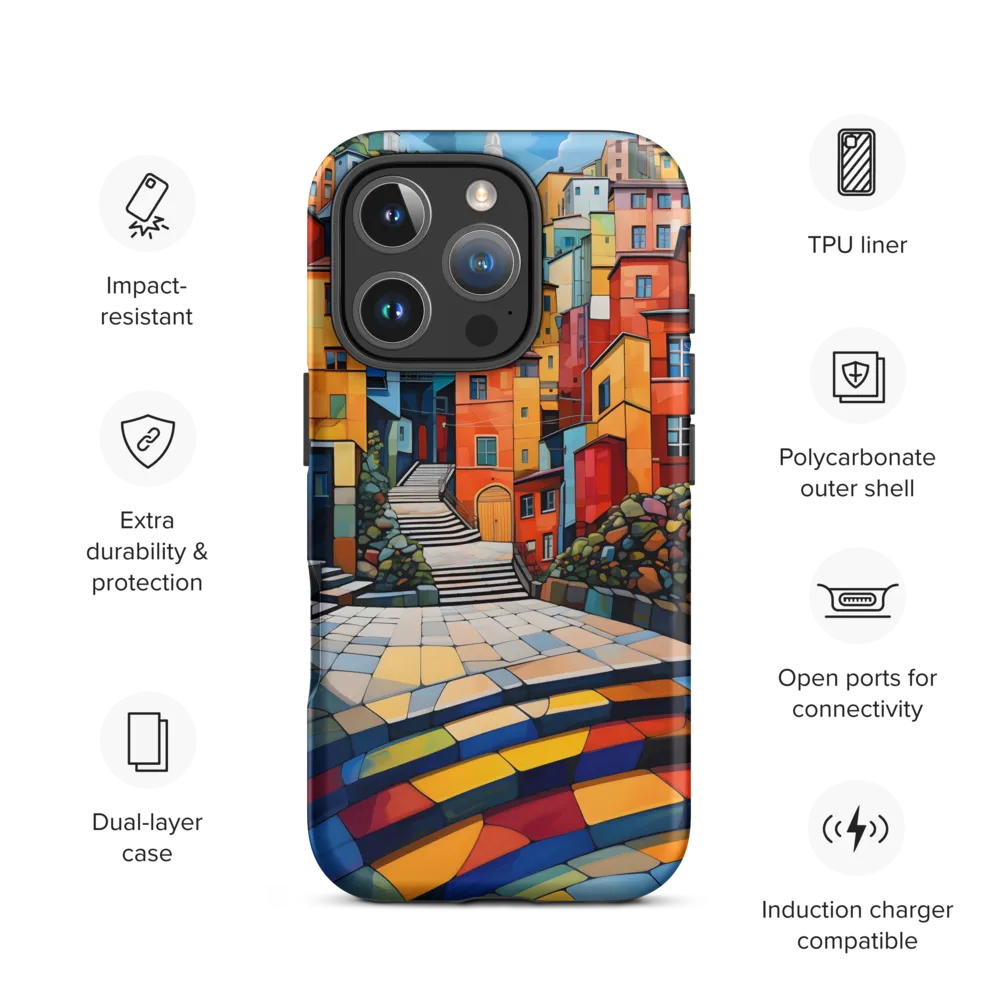 Vibrant Village: A Cubist Journey