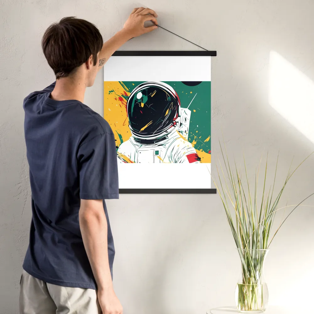 Galactic Explorer: A Modern Odyssey | Poster With Black Wood Hanger | 18″×24″