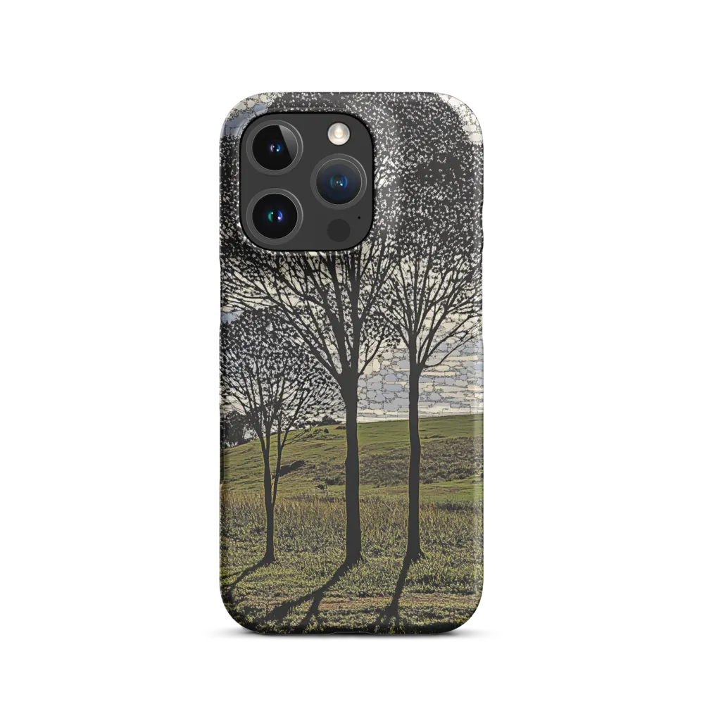 Tranquil Shadows: A Silhouette of Nature | Phone Case |  16 Pro | Snap Case | Matte