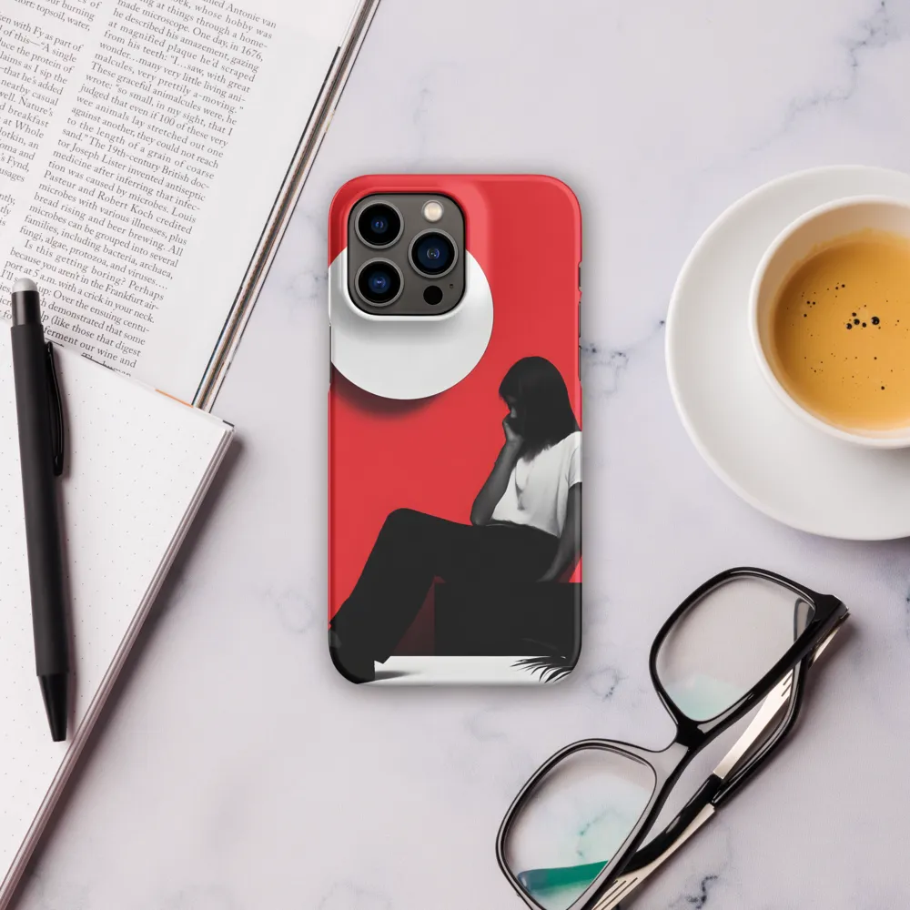 Contemplation in Red | Phone Case |  14 Pro Max | Snap Case | Matte