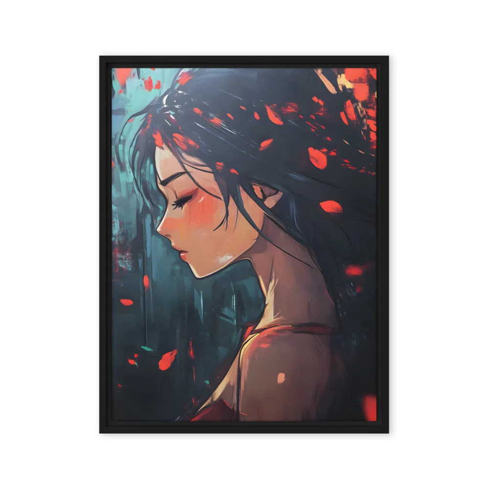 Whispers of Melancholy | Canvas with Black Frame | 24″×32″