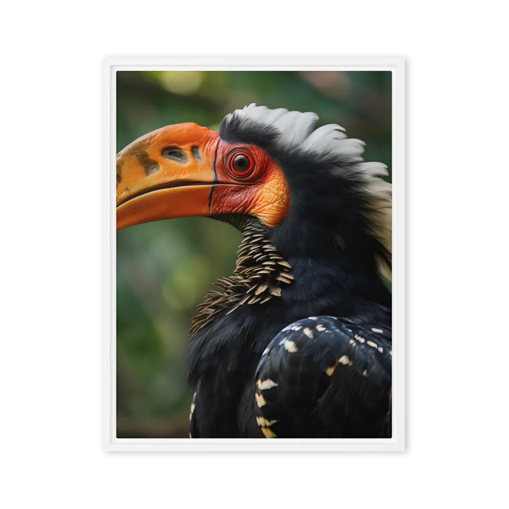 Majesty of the Hornbill | Canvas with White Frame | 24″×32″