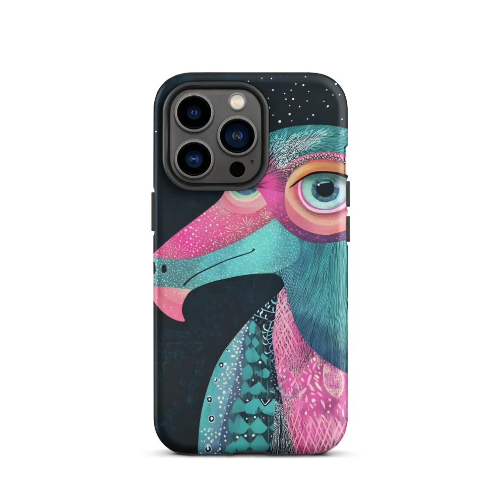 Whimsical Vulture: A Dance of Colors | Phone Case |  13 Pro | Tough Case | Matte
