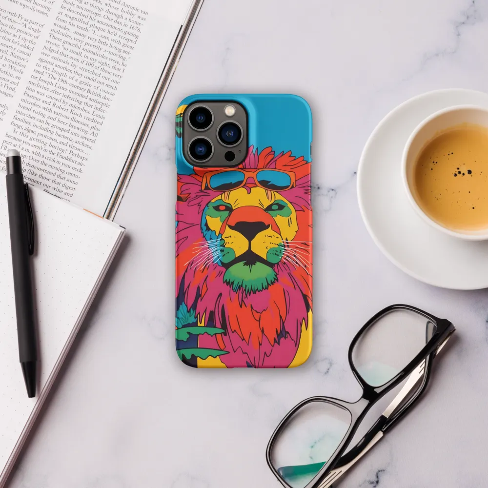 Lion with Sunglasses: A Vibrant Tropical Portrait