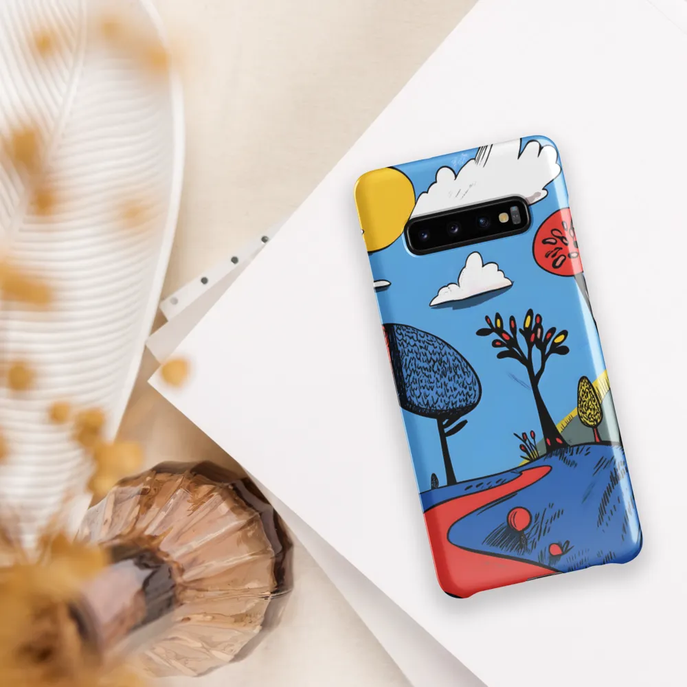 Whimsical Pathways Through a Colorful Landscape | Phone Case |  S10 Plus | Snap Case | Glossy