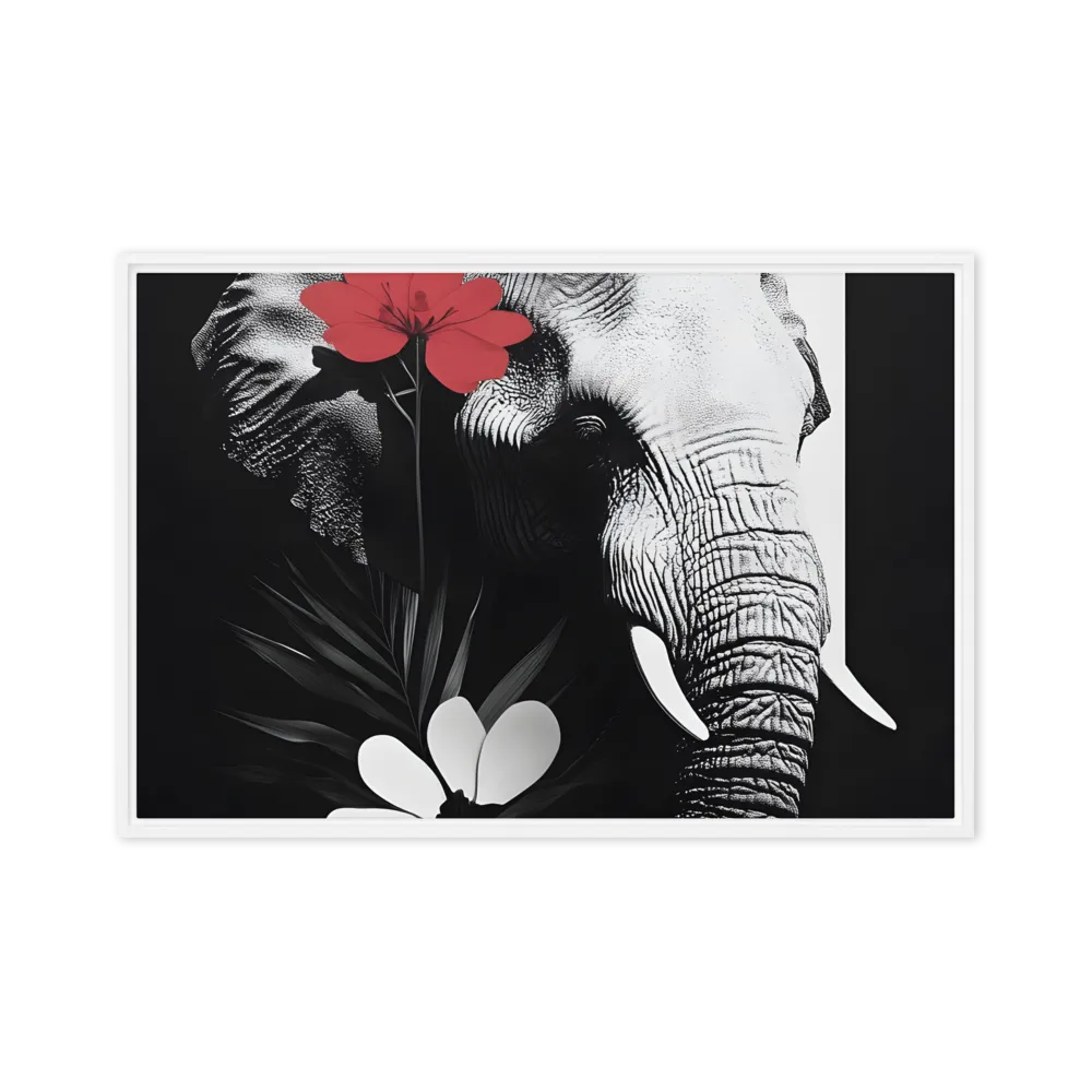 Elephant Harmony | Canvas with White Frame | 24″×36″