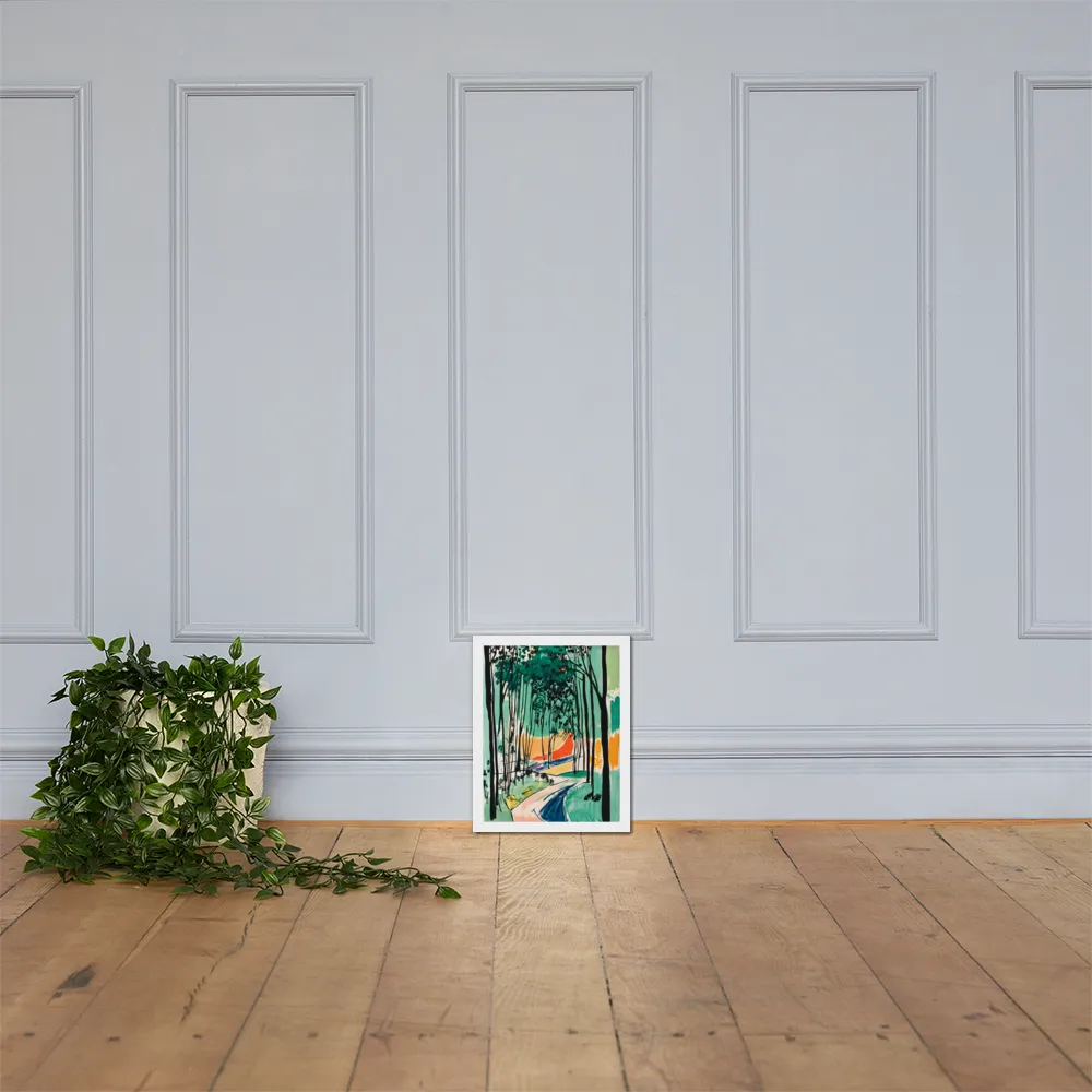 Winding Path Through the Forest | Poster with White Frame | 11″×14″