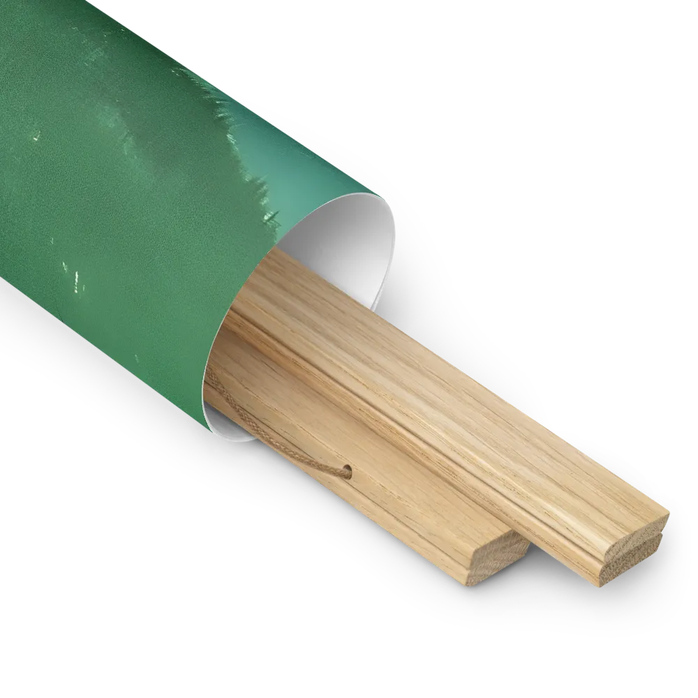 Reflections of Tranquility | Poster With Oak Wood Hanger | 16″×16″