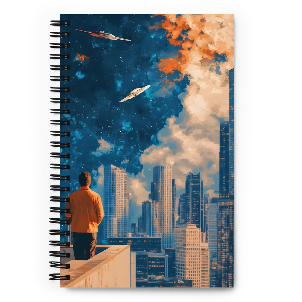 Cosmic Curiosity: A Glimpse into the Future | Spiral Notebook