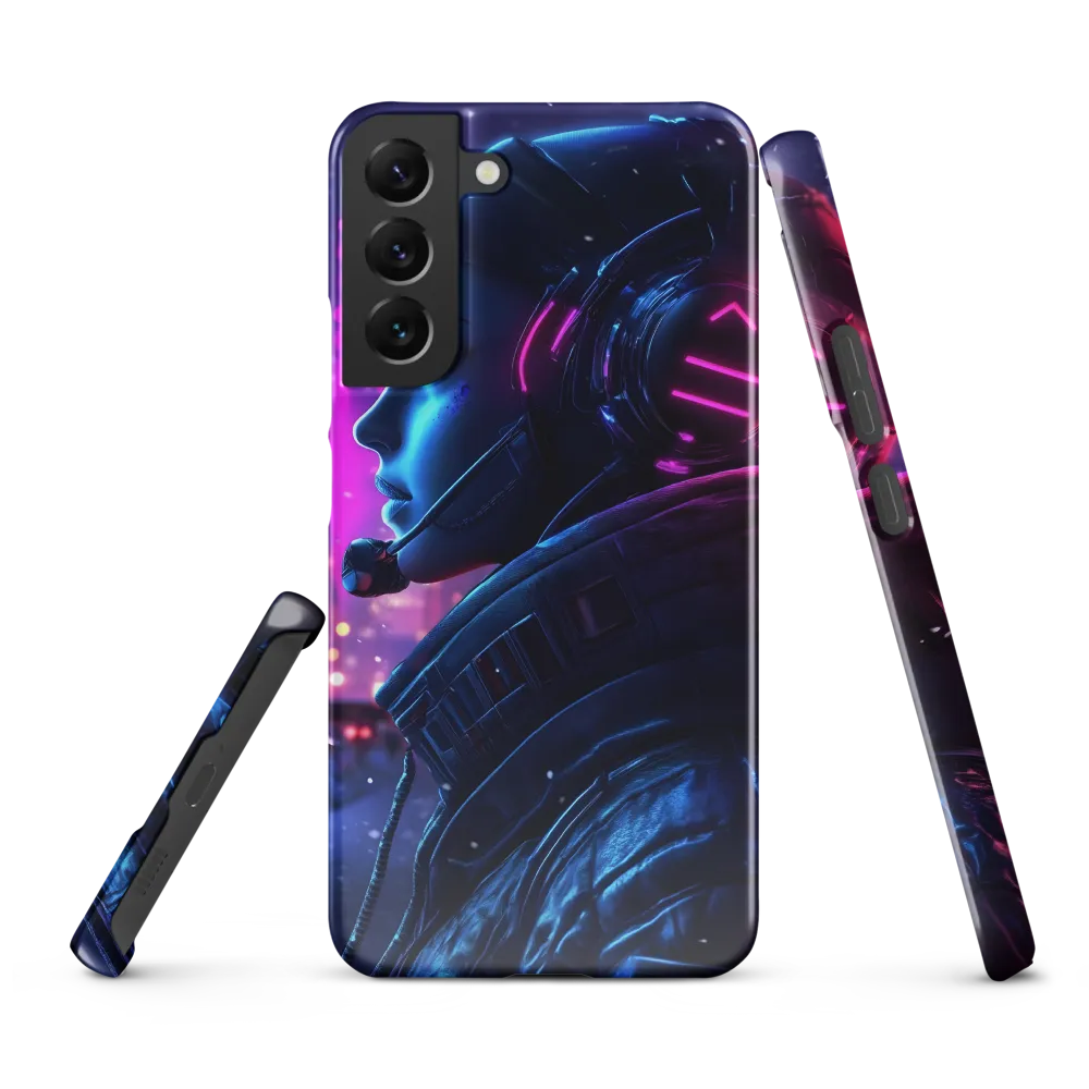 Dystopian Elegance: Cyberpunk Figure in Neon