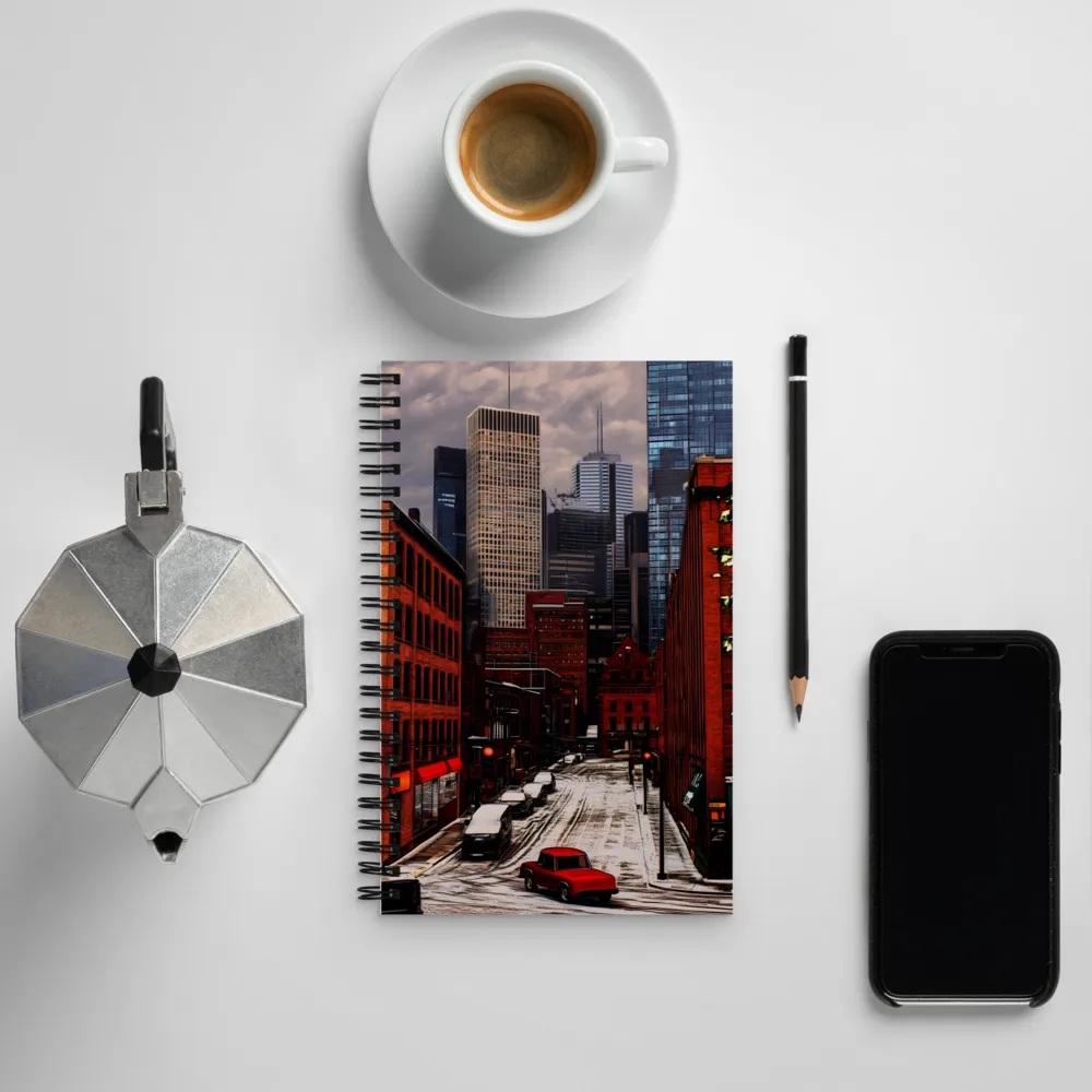 Winter's Urban Embrace | Spiral Notebook