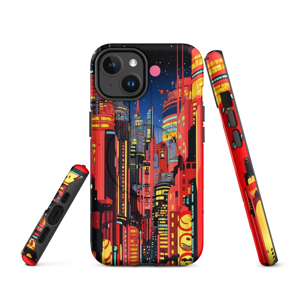 Neon Dreams: A Cyberpunk Cityscape | Phone Case |  14 | MagSafe® Tough Case | Matte