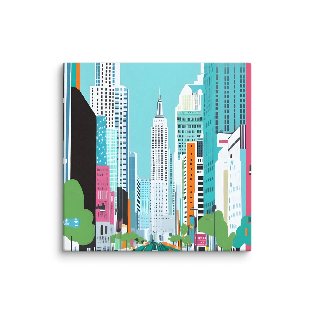 Urban Symphony: A Modern Cityscape | Canvas | 36″×36″